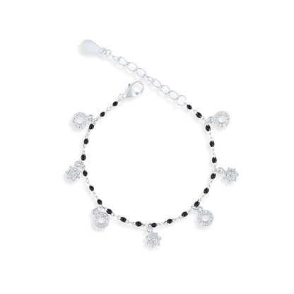 Silver Charm Mangalsutra Bracelet
