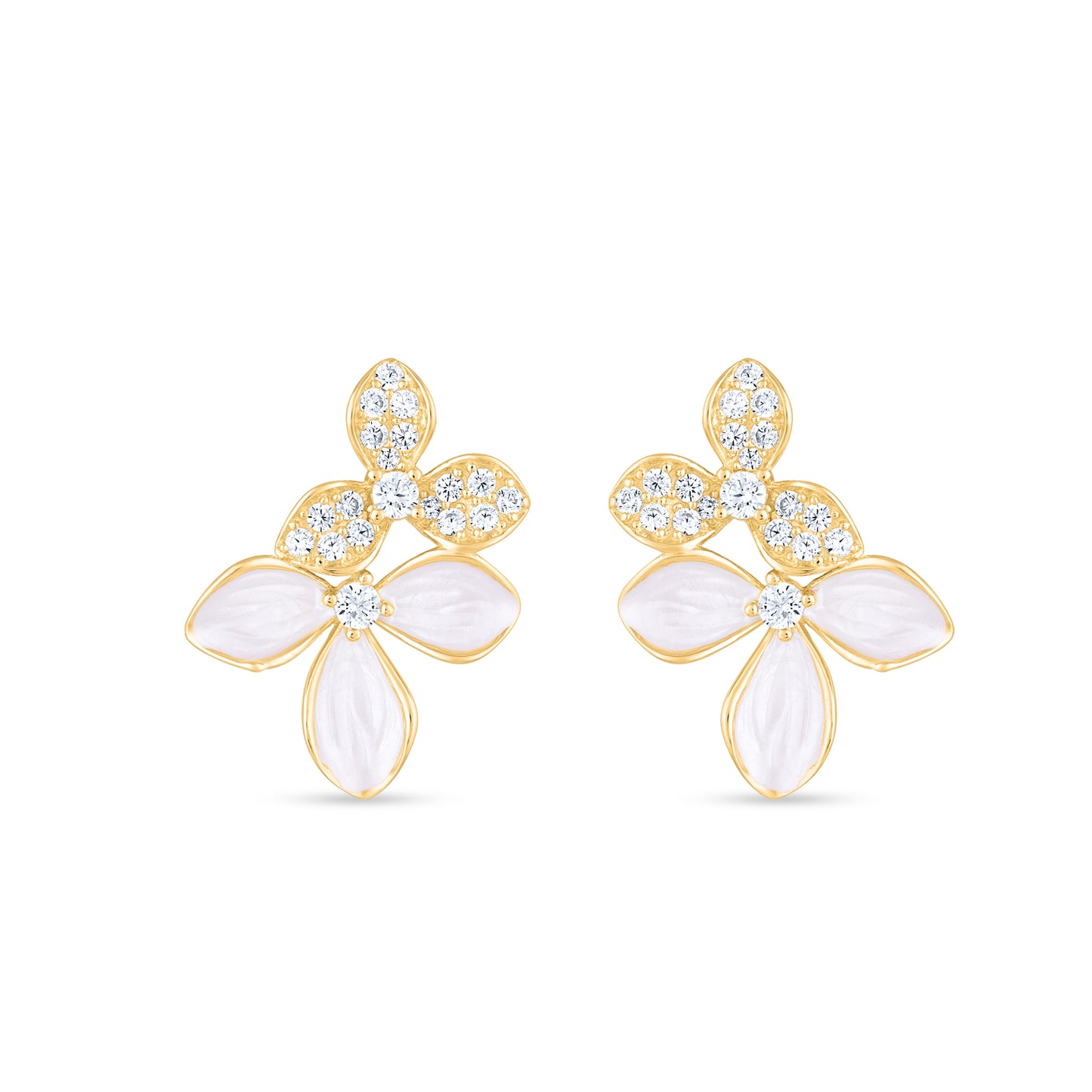 Gold Petal Bloom Earrings