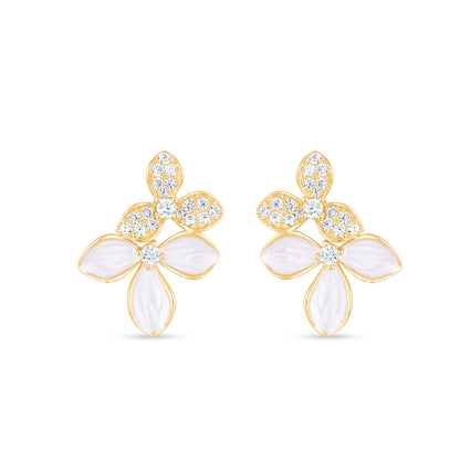 Gold Petal Bloom Earrings