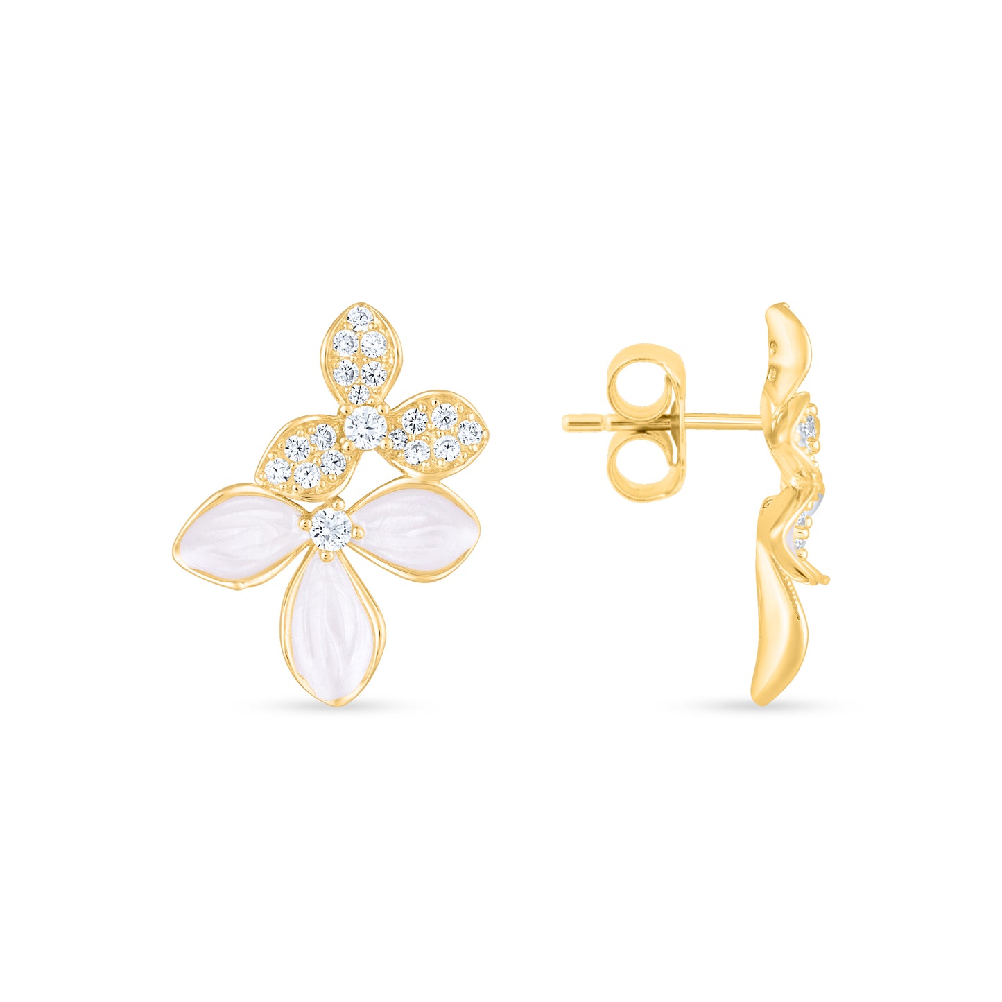 Gold Petal Bloom Earrings