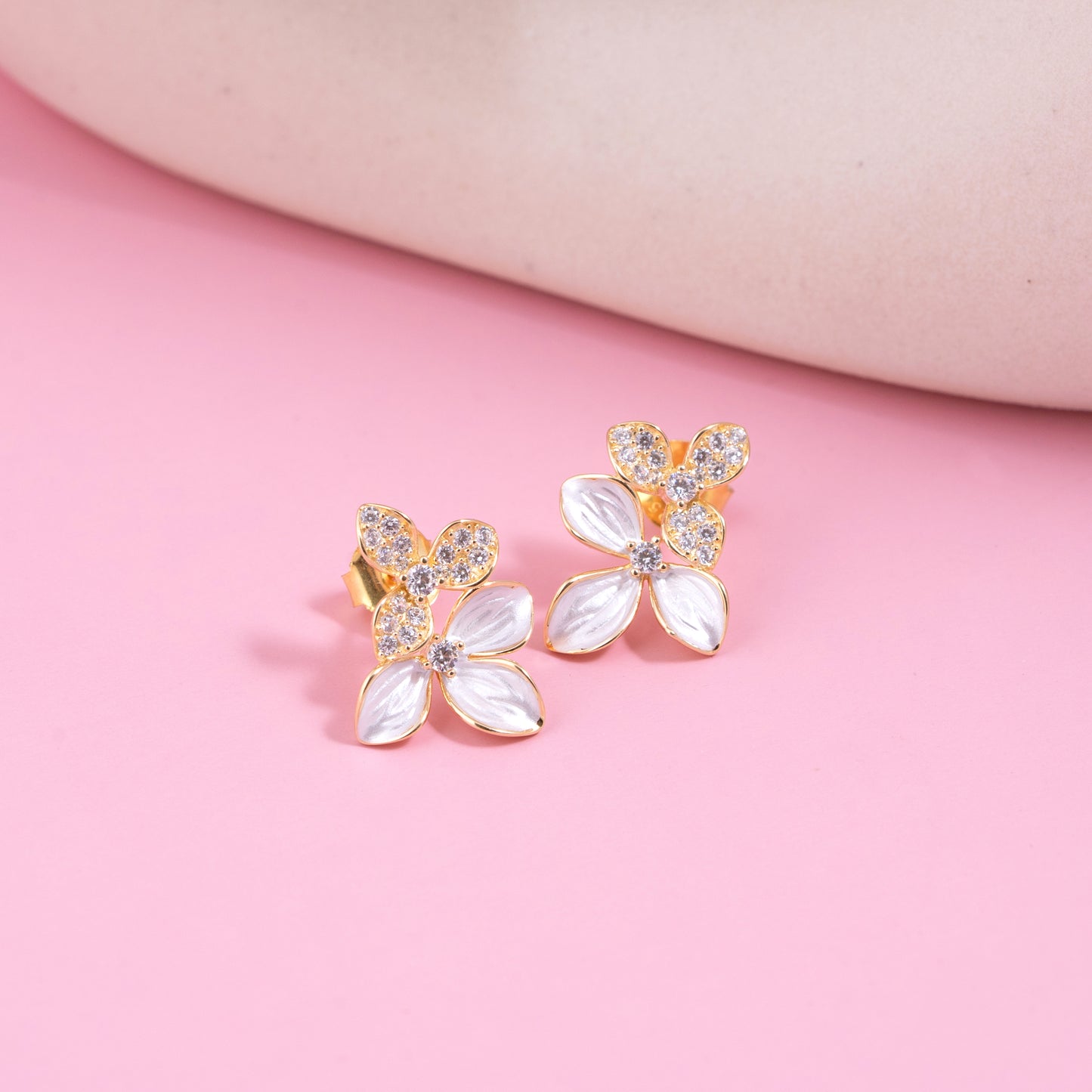 Gold Petal Bloom Earrings