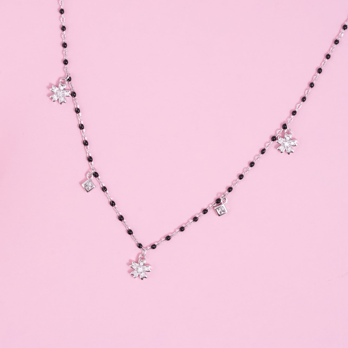 Silver Blossom Mangalsutra