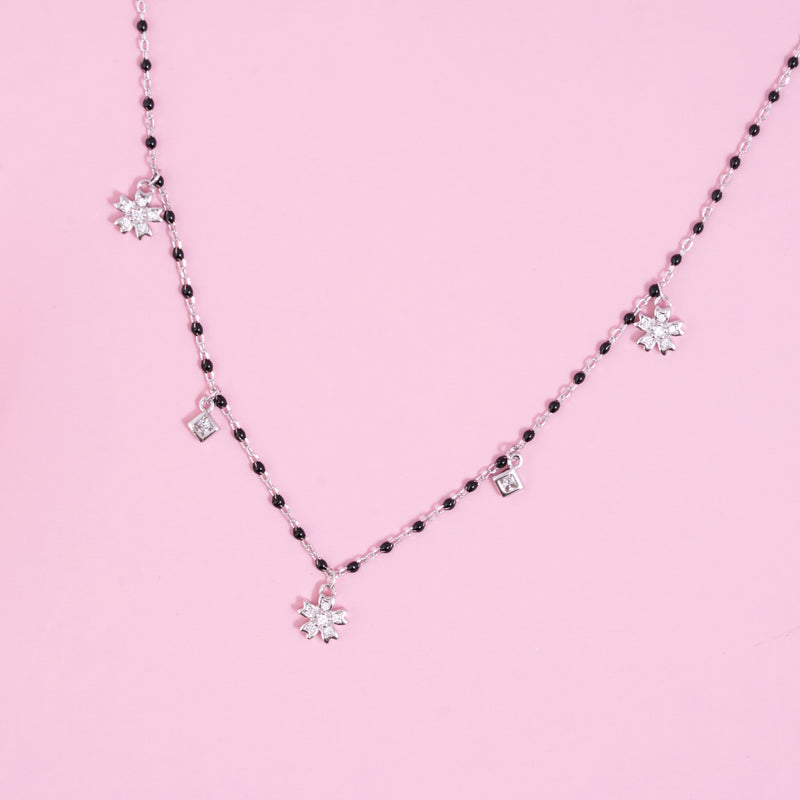 Silver Blossom Mangalsutra