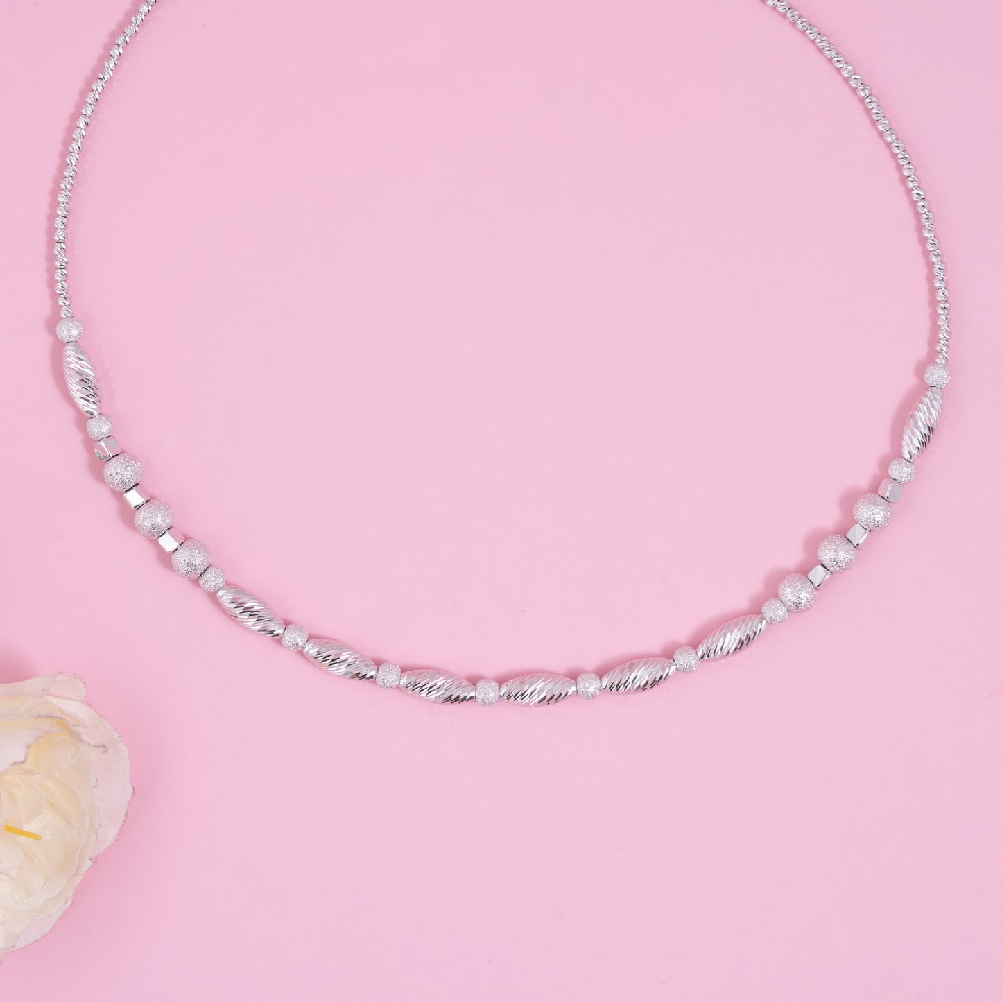Celeste Ripple Silver Necklace