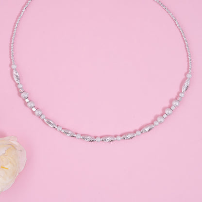 Celeste Ripple Silver Necklace