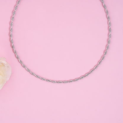 Eterna Weave Silver Necklace