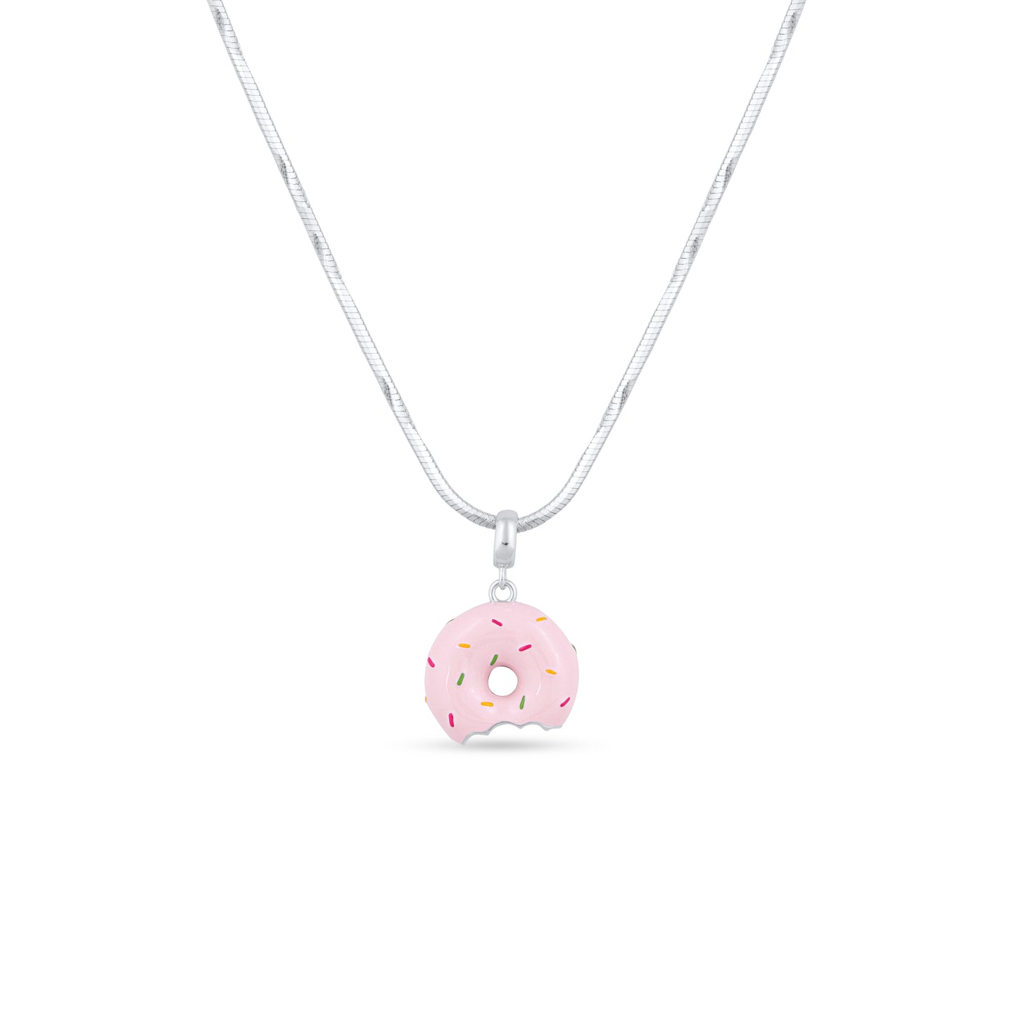 Strawberry Bite Donut Pendant