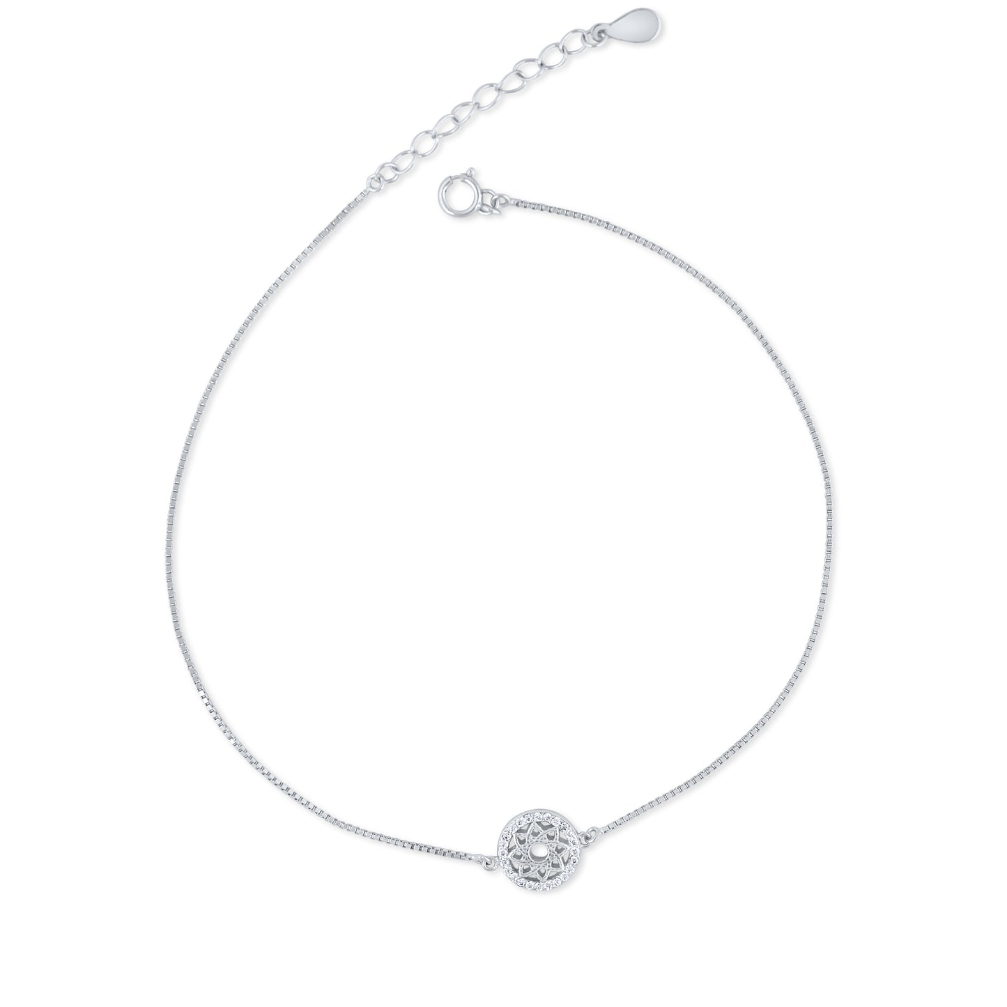 Celestial Silver Orbit Anklet