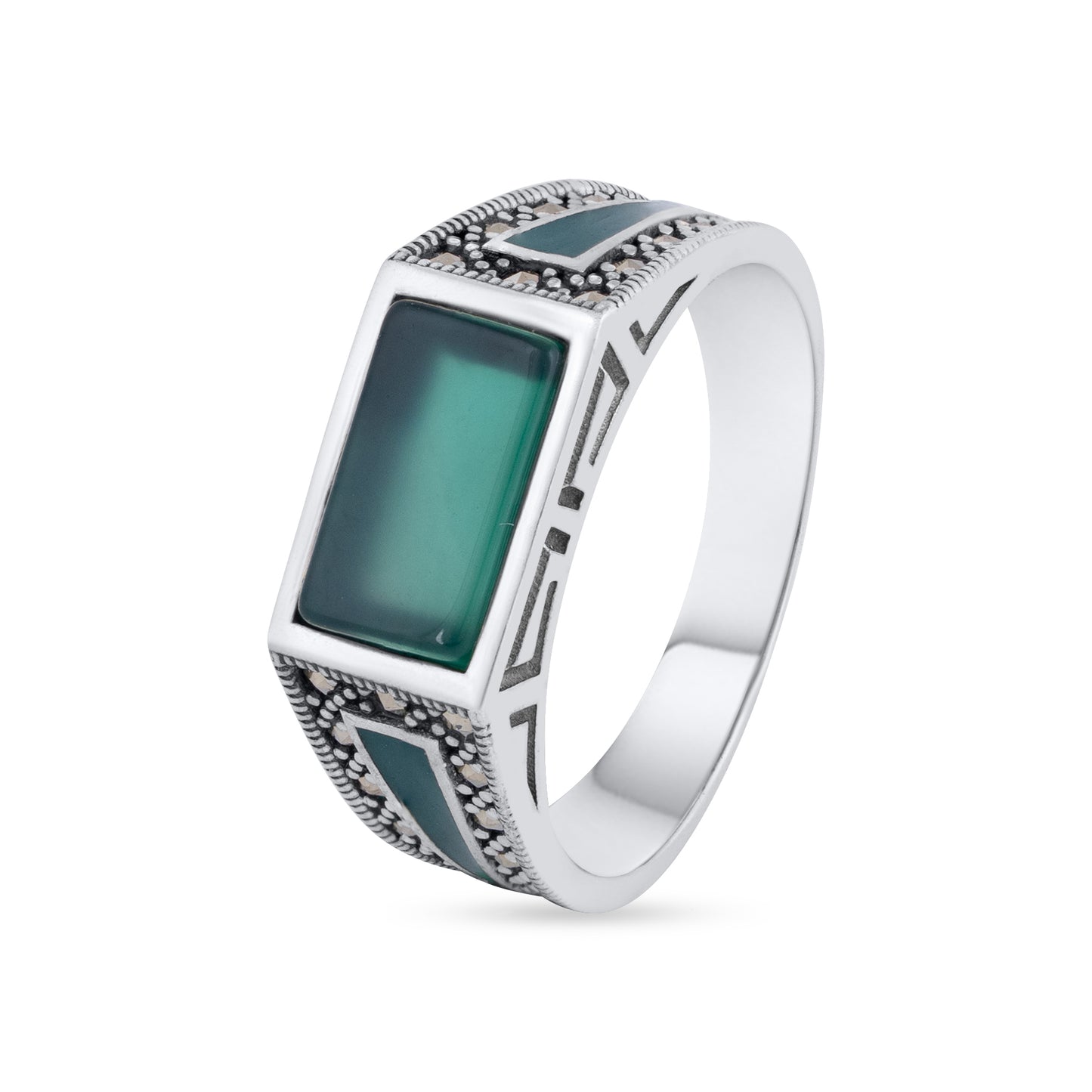 Emerald Crest Ring