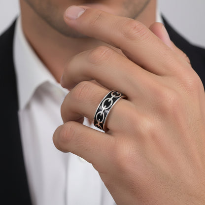 Bound Link Ring Band