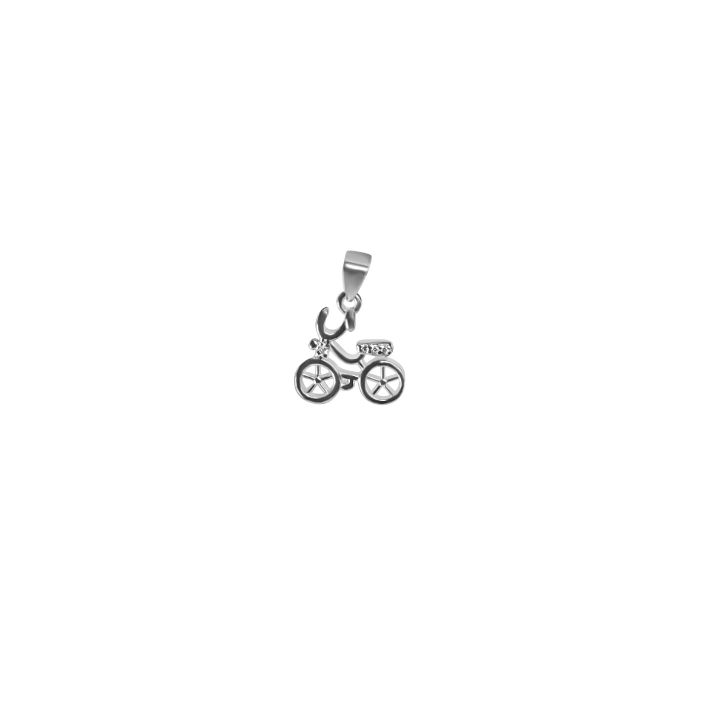 Silver Bicycle Pendant