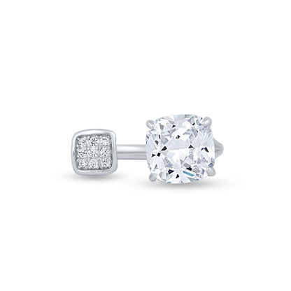 Solitaire Cube Accent Ring