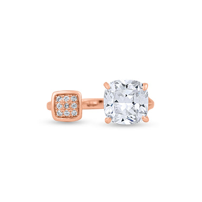 Solitaire Cube Accent Ring