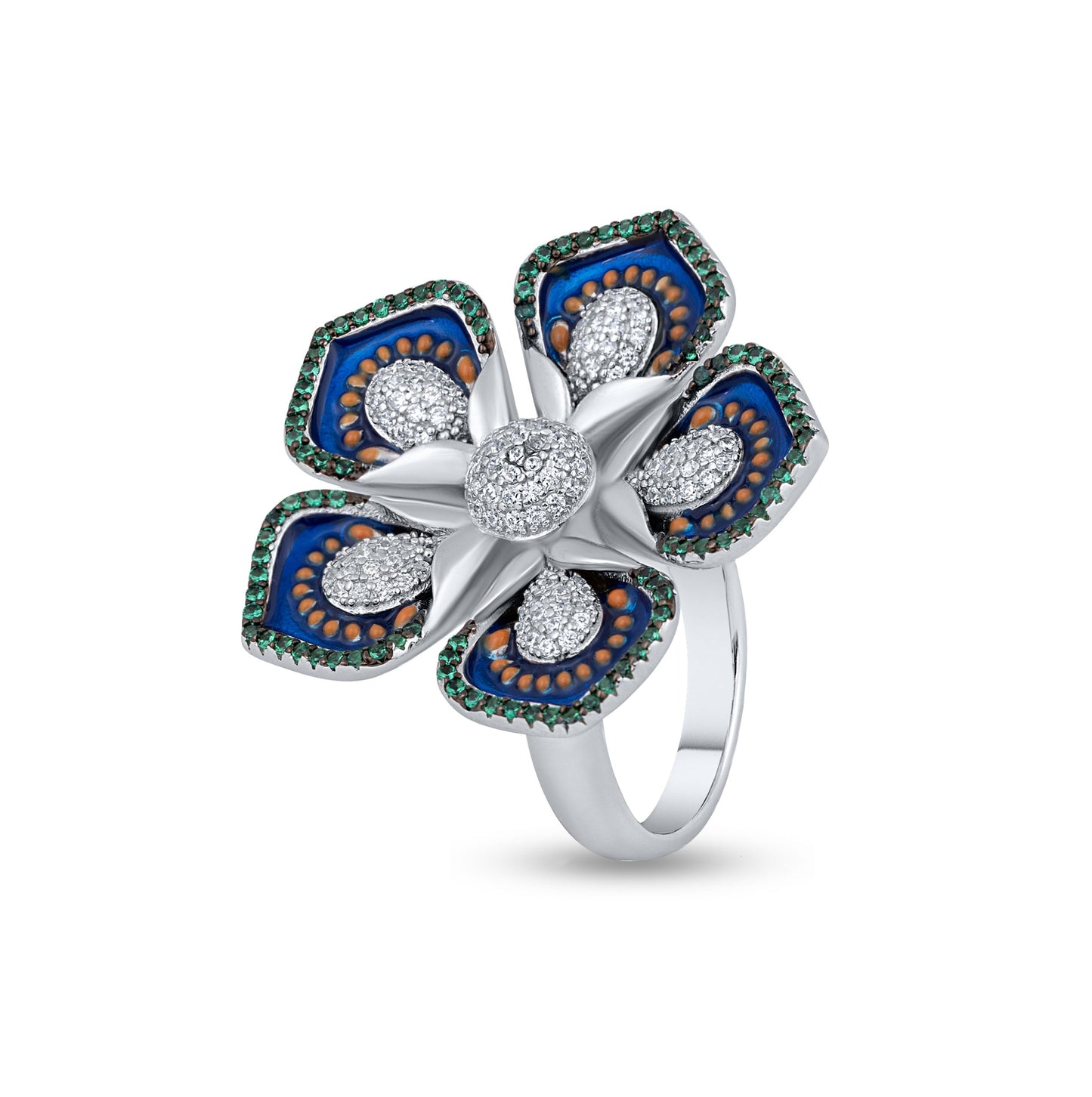 Peacock Bloom Ring