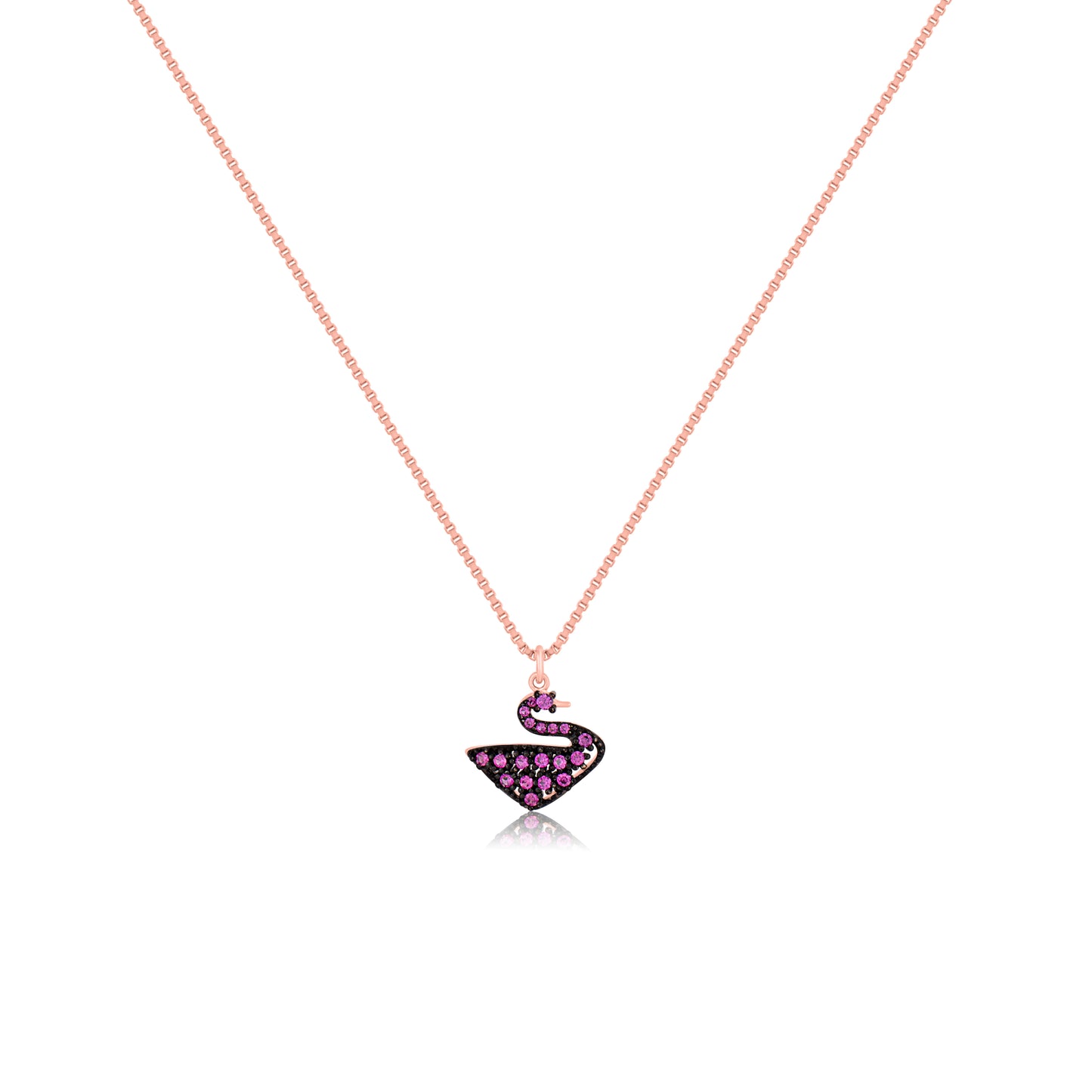 Sparkling Treasure Swan Y Necklace