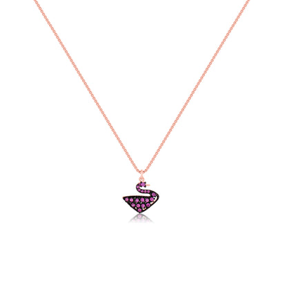 Sparkling Treasure Swan Y Necklace