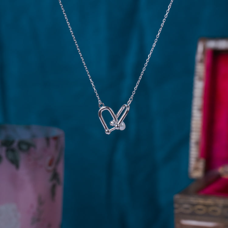 Colar Life Love Silver Necklace