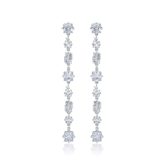 Linear Spark Drop Earrings