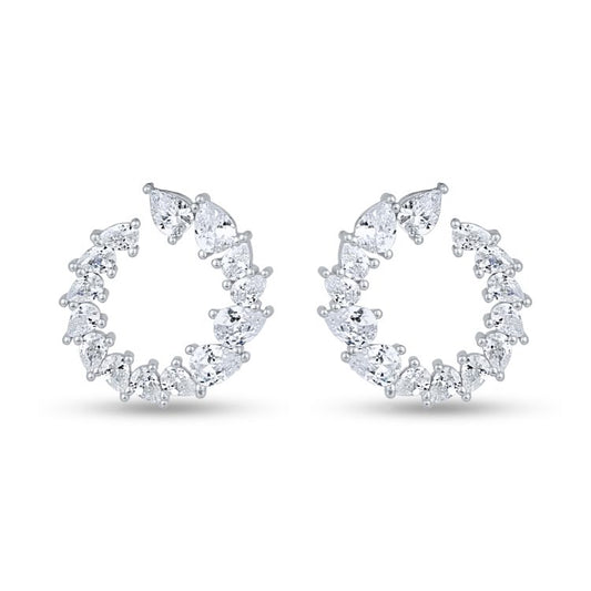 Crystal Elegance Hoops