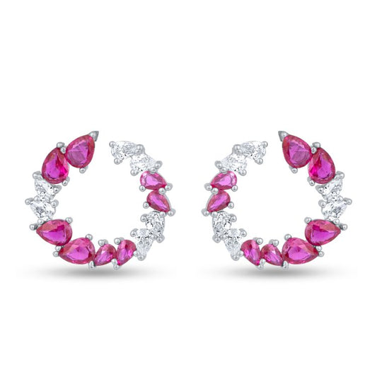 Pink Petal Hoops