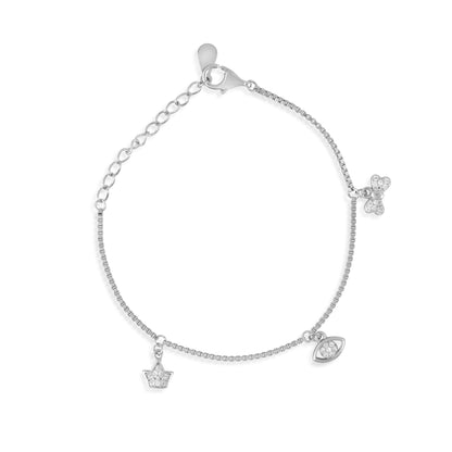 Silver Trio Charm Bracelet