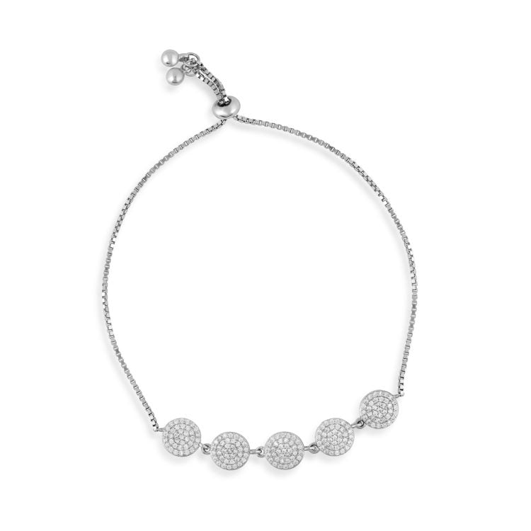 Luminous Discs Silver Bracelet
