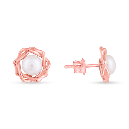 Twilight Bloom Pearl Studs