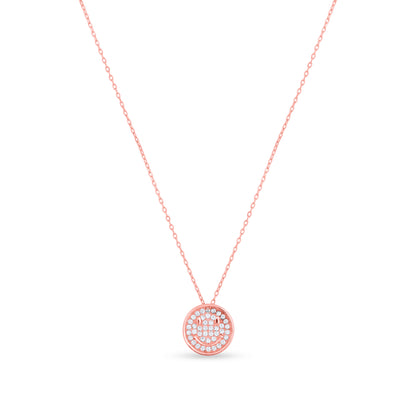 Smiling Halo Pendant Necklace