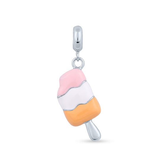 Frosty Swirl Ice Cream Charm Pendant