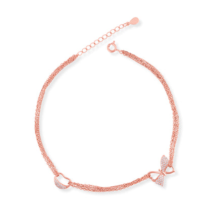 Rose Butterfly Whisper Anklet