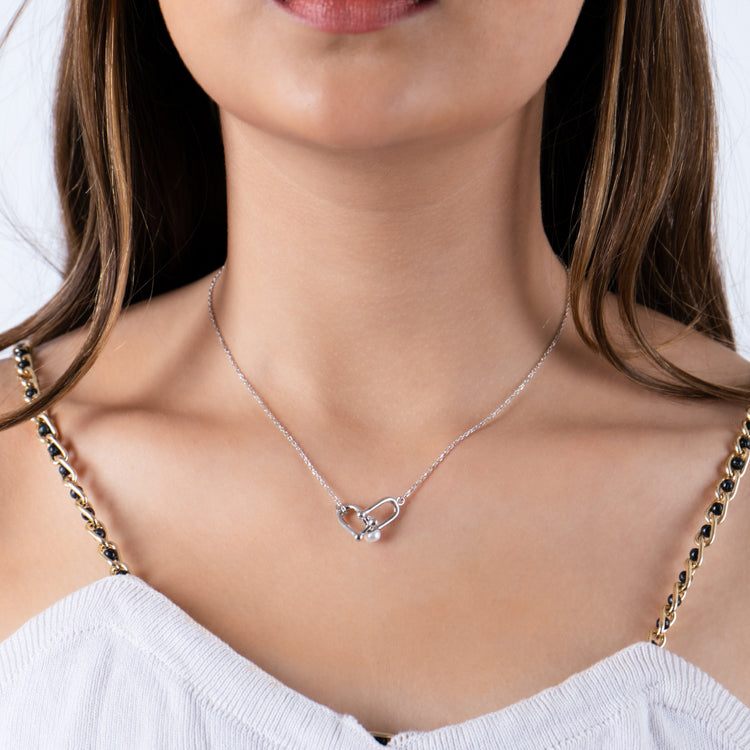 Colar Life Love Silver Necklace