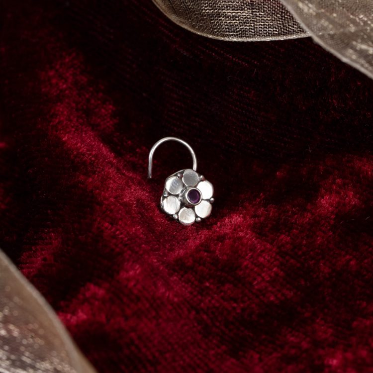 Violet Spark Nose Stud