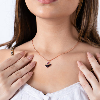 Sparkling Treasure Swan Y Necklace