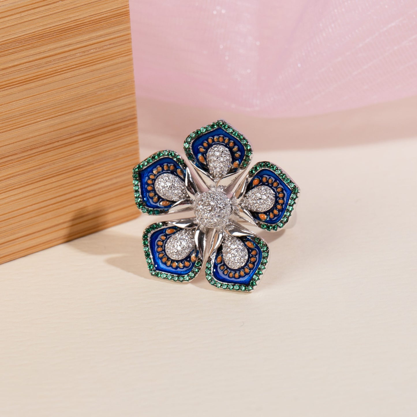 Peacock Bloom Ring