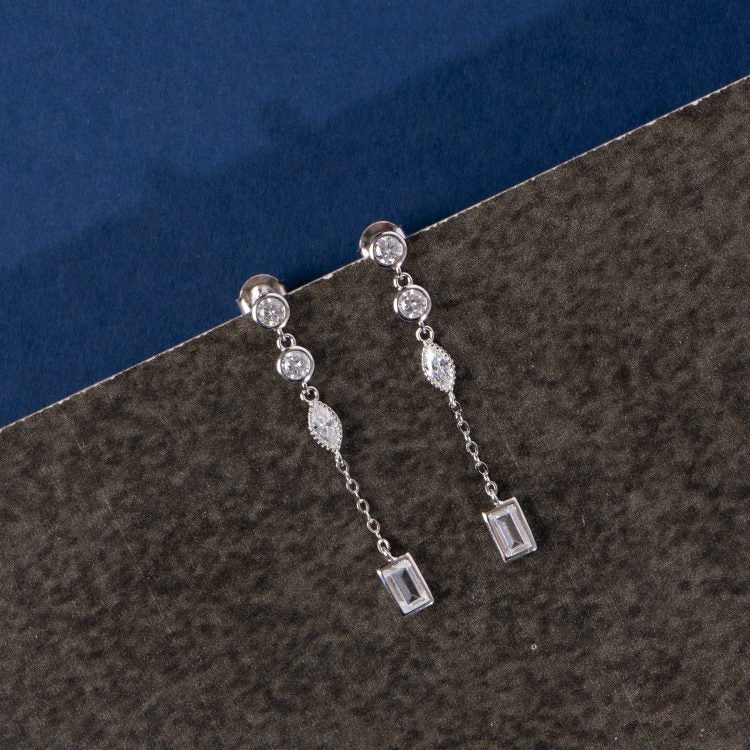 Chic Rectangular Cascade Earrings