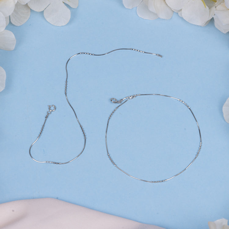 Silvery Cascade Anklet