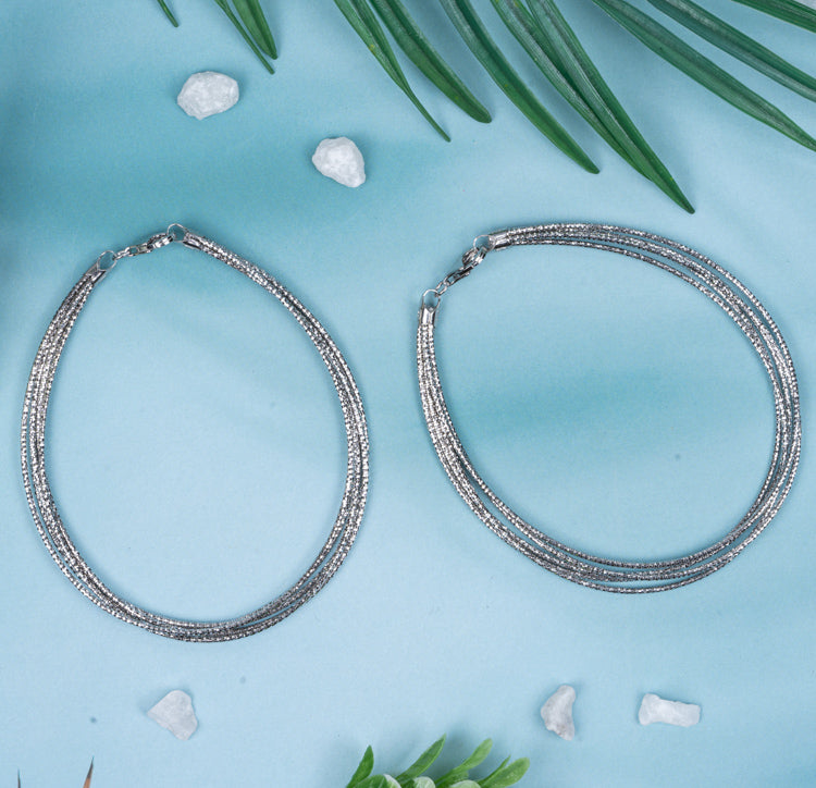 Silver Streak Anklet