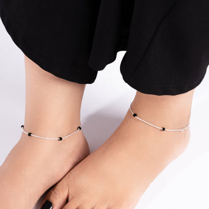 Silver Ballin' Anklet
