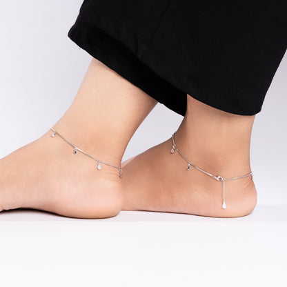 Stella Silver Anklet
