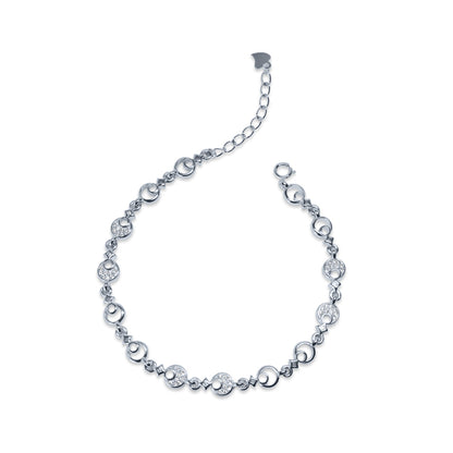Shimmering Elegance Silver Bracelet