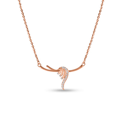 Pink tree branch necklace