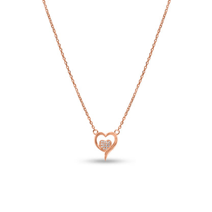 Rosy heart necklace