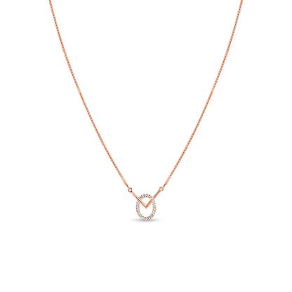Ring through String Silver Necklace