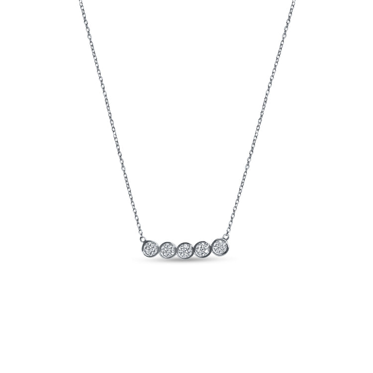 Crystal Arisa Silver Necklace