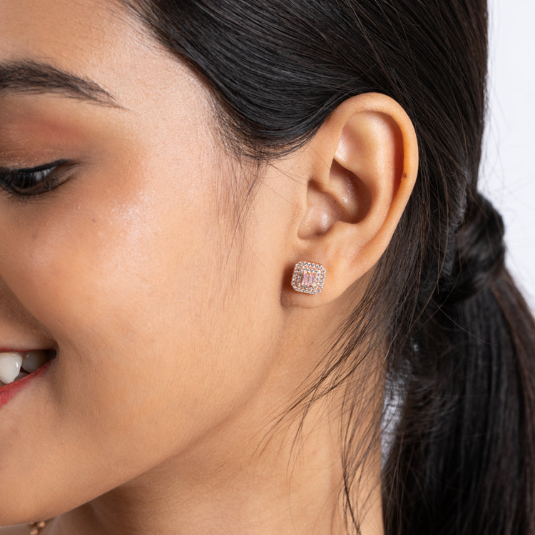 Roseate Glow Studs