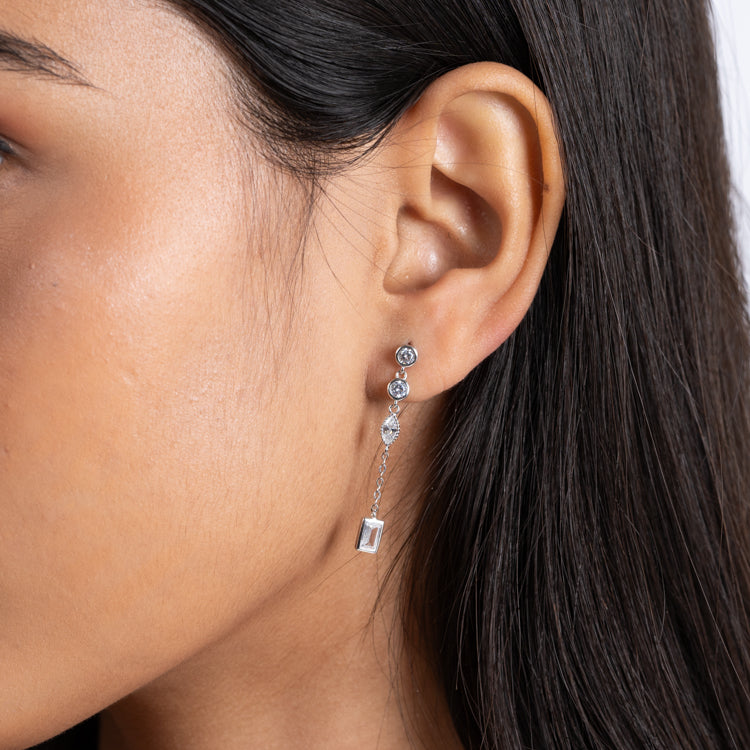 Chic Rectangular Cascade Earrings