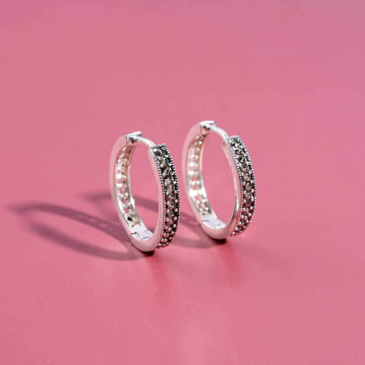 Oxidized Whisper Hoops