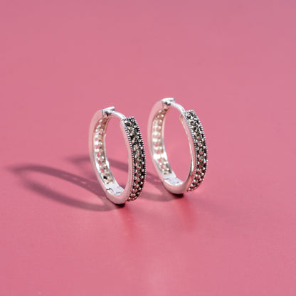 Oxidized Whisper Hoops