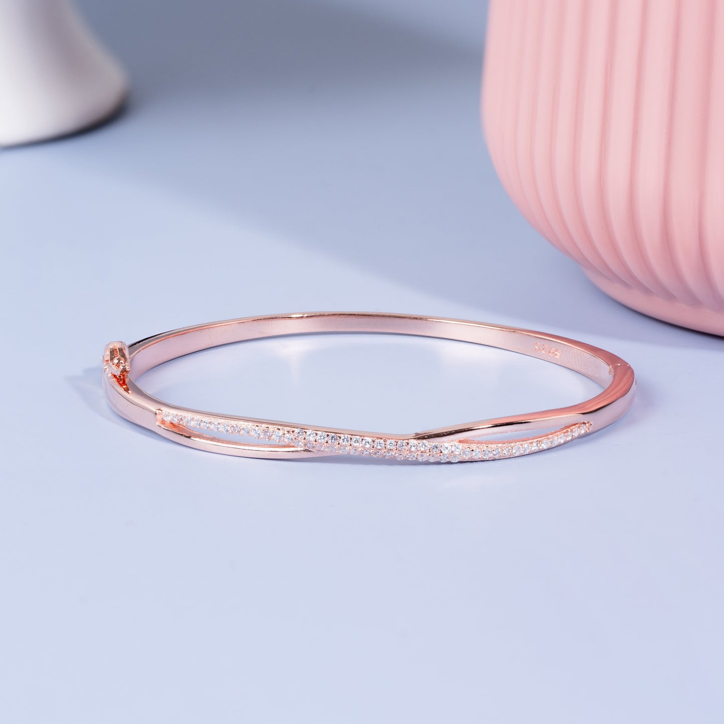 Twisted Rose Glow Bangle