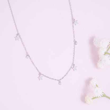Silver Twilight Spark Necklace